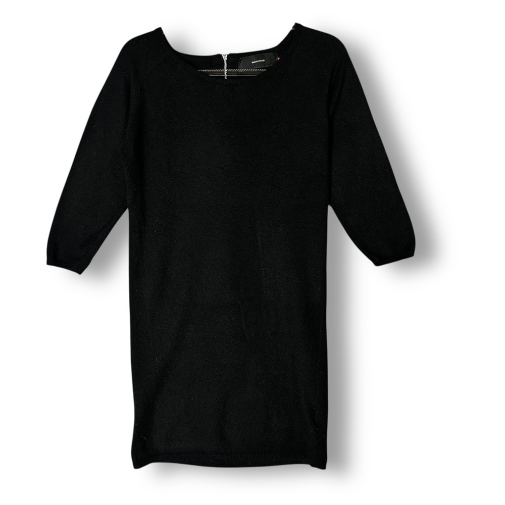 Wood Wood Merino Wool Blend Sweater Dress Sz XS Black Minimalist Capsule